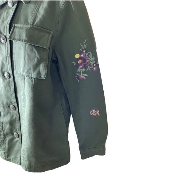 Levis Military Utility Jacket Womens M Button Front Long Sleeve Field Coat Style - Picture 7 of 14